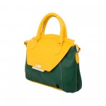 Beau Design Stylish  Green & Yellow Color Imported PU Leather Slingbag With Adjustable Strap For Women's/Ladies/Girls